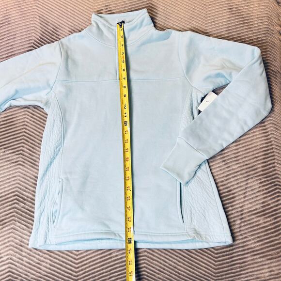 Laundry by Shelli Segal Women's Light Blue Quarter-zip Pullover Sweater - Picture 6 of 8